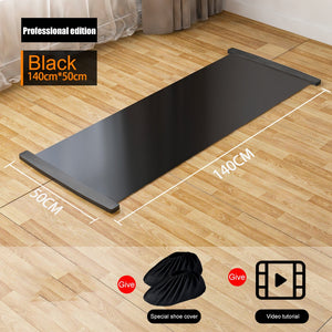 Yoga Sliding Mat Sport Fitness Glide Pilates Skating Training Board Mat for Ice Hockey Roller Skating Leg Exercise 140/180/200cm