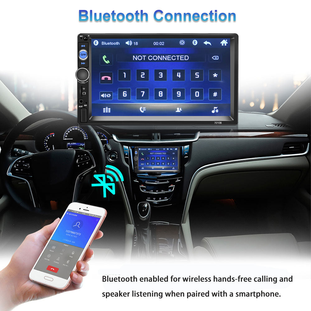 Podofo 2 Din Car Radio 7&quot; Bluetooth Stereo 2din Video Multimedia Player Autoradio Touch Screen Auto Radio For Universal VW Kia