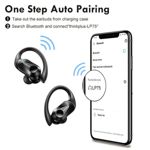 Lenovo LP75 TWS 5.3 Earphones Bluetooth Wireless Sports Headphones LED Digital Display HiFi Stereo Noise Reduction Earbuds