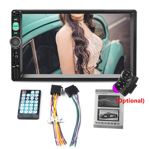 Podofo 2 Din Car Radio 7&quot; Bluetooth Stereo 2din Video Multimedia Player Autoradio Touch Screen Auto Radio For Universal VW Kia