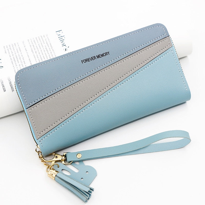 2022 New Long Women Wallets Cute Fashion Multifunctional Clutch Name Print Female Wallet Kpop Card Holder Luxury Women&#39;s Purse