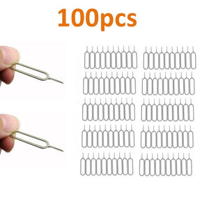 100pcs SIM Card Removal Needle Pins Pry Eject Sim Card Tray Open Needle Pin for IPhone Samsung Xiaomi Redmi  Micro Sd Card Tool