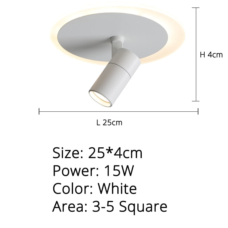 Modern LED Ceiling Lights For Indoor Home Entrance Offline Store White Black Celling Lighting Lamp Lamparas Plafondlamp