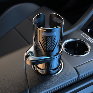 A new multifunctional carbon fiber car water cup holder with compass