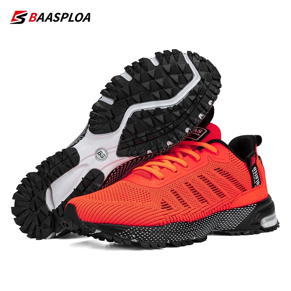 Baasploa Professional Running Shoes For Men Lightweight Men&#39;s Designer Mesh Sneakers Lace-Up Male Outdoor Sports Tennis Shoe