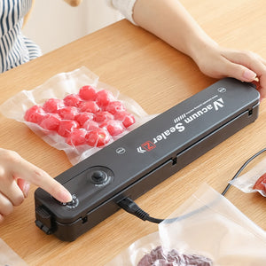 Food Vacuum Sealer  220V/110V Vacuum Sealer Packaging Machine with Free 10pcs Vacuum bags Household Black