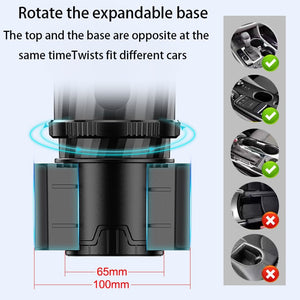 A new multifunctional carbon fiber car water cup holder with compass