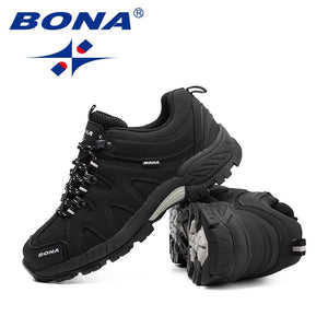 BONA New Arrival Classics Style Men Hiking Shoes Lace Up Men Sport Shoes Outdoor Jogging Trekking Sneakers Fast Free Shipping