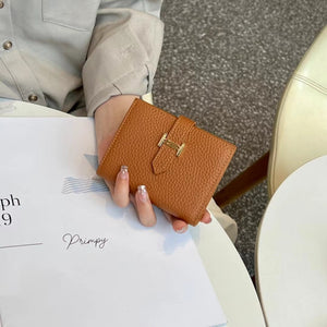 GENUINE LEATHER Women&#39;s Wallet Men Rfid Small Ultra-thin Coin Wallet Short Design Small Wallet Purses Woman(no Logo)