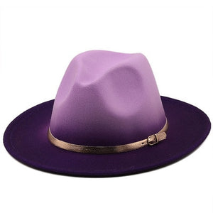 men fedora unisex solid color fedora hat women&#39;s 21-color wide brim jazz top hat autumn winter British retro Panama hat