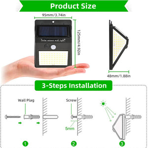 228 144 LED Solar Light Outdoor Solar Lamp PIR Motion Sensor Light Waterproof Solar Powered Sunlight for Garden Decoration