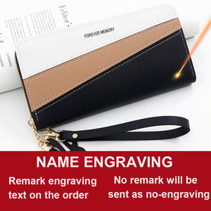 2022 New Long Women Wallets Cute Fashion Multifunctional Clutch Name Print Female Wallet Kpop Card Holder Luxury Women&#39;s Purse