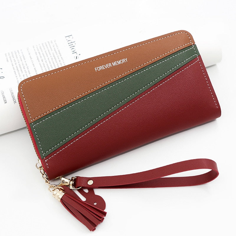 2022 New Long Women Wallets Cute Fashion Multifunctional Clutch Name Print Female Wallet Kpop Card Holder Luxury Women&#39;s Purse