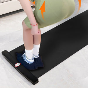 Yoga Sliding Mat Sport Fitness Glide Pilates Skating Training Board Mat for Ice Hockey Roller Skating Leg Exercise 140/180/200cm