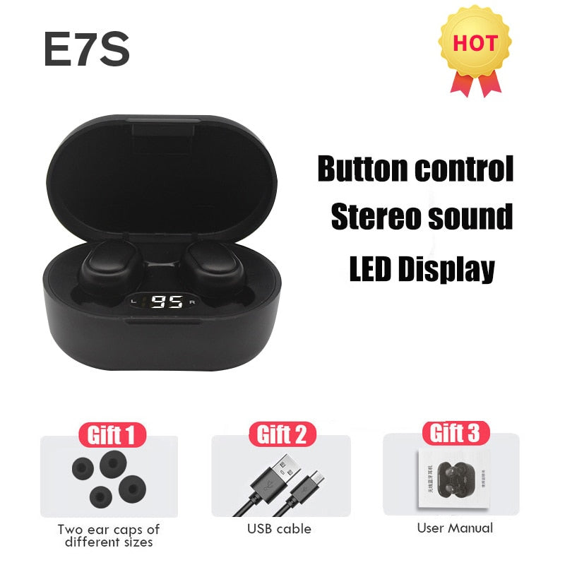 2022 TWS Wireless Bluetooth 5.0 Earphone Touch Control 9D Stereo Headset with Mic Sport Earphones Waterproof Earbuds LED Display