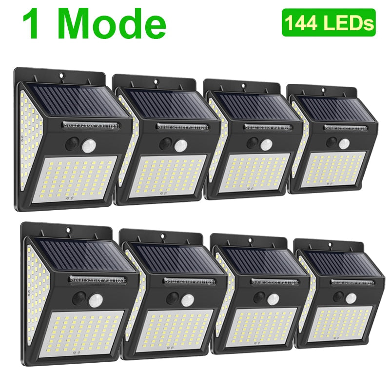 228 144 LED Solar Light Outdoor Solar Lamp PIR Motion Sensor Light Waterproof Solar Powered Sunlight for Garden Decoration