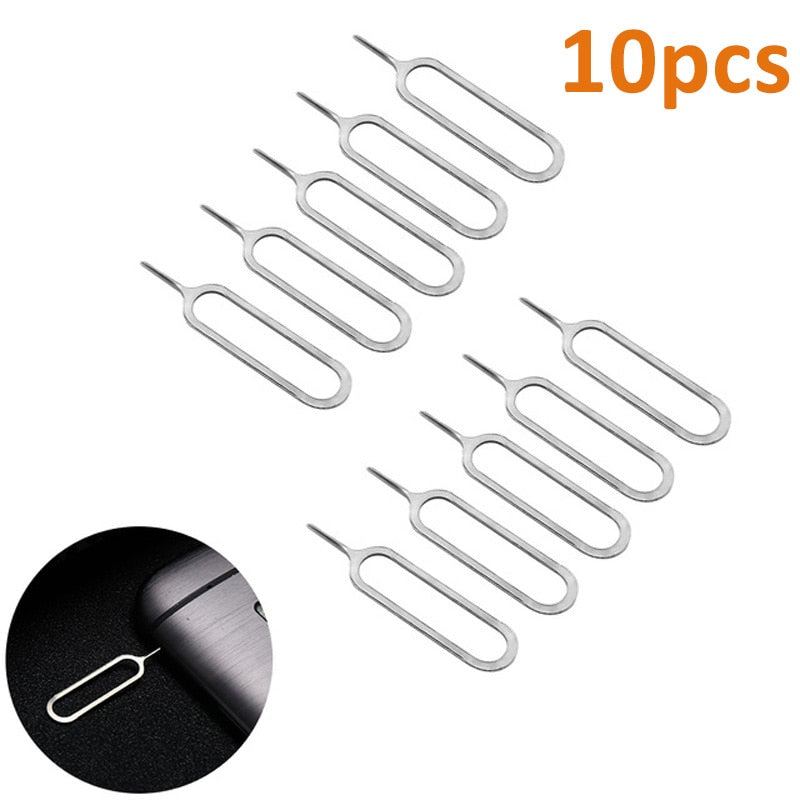 100pcs SIM Card Removal Needle Pins Pry Eject Sim Card Tray Open Needle Pin for IPhone Samsung Xiaomi Redmi  Micro Sd Card Tool