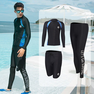 Women&#39;s 5pcs/set Swimsuit Long Sleeve Zip Top and Leggings Rash Guards Sun UV Protection Jogger Yoga Suit Swimwear Bathing Suits