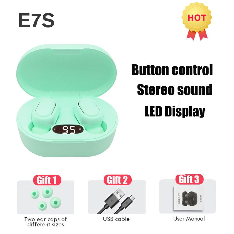 2022 TWS Wireless Bluetooth 5.0 Earphone Touch Control 9D Stereo Headset with Mic Sport Earphones Waterproof Earbuds LED Display