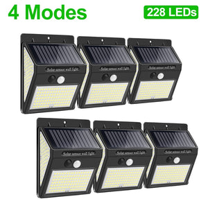 228 144 LED Solar Light Outdoor Solar Lamp PIR Motion Sensor Light Waterproof Solar Powered Sunlight for Garden Decoration