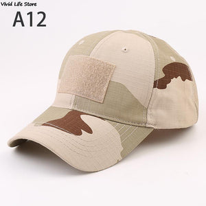 Military Baseball Caps Camouflage Tactical Army Soldier Combat Paintball Adjustable Summer Snapback Sun Hats Men Women