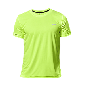 High Quality Polyester Men Running T Shirt Quick Dry Fitness Shirt Training Exercise Clothes Gym Sport Shirt Tops Lightweight