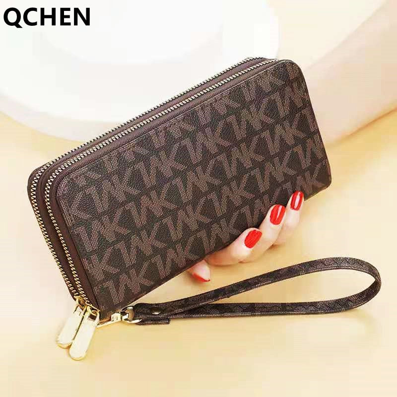 Women's wallet fashion Ladies mobile phone bag long printing new clutch bag star Double zipper hand strap bag Multiple color 697